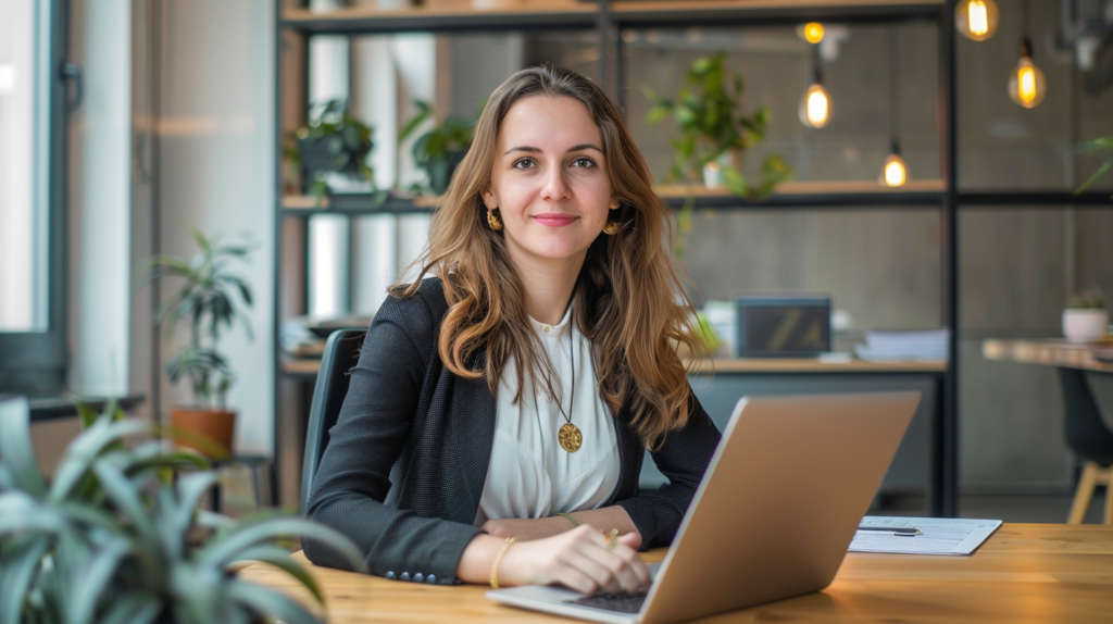 Kobieta pracująca w startupie e-commerce